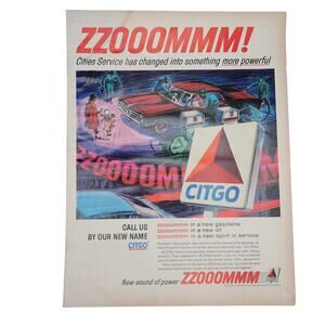 Citgo Cities Service Magazine Advertisement 1960s Vintage Petroliana Automobilia